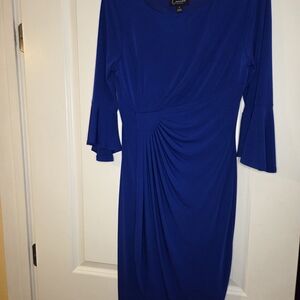 Connected Apparel Royal Blue Long Sleeve Dress